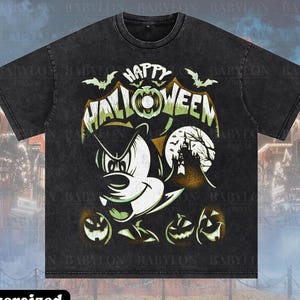 Oversized Mickey Mouse Halloween Shirt, Mickey Happy Halloween Shirt Disneyland Halloween Shirt Halloween Pumpkin Shirt Mickey Not So Scary