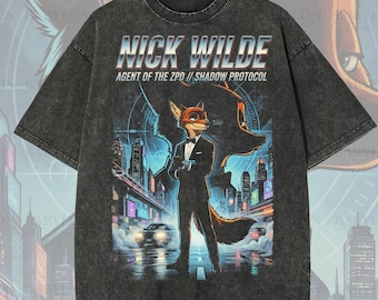 Oversized Nick Wilde Zootopia Shirt: Vintage Zootopia ZPD Tee, Disneyworld Hoodie, Custom Disney Sweatshirt, Disneyland Matching Shirts