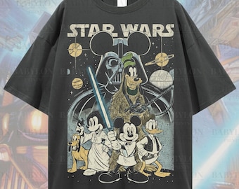 Oversized Star Wars Micky Maus und Freunde Shirt: Disney Star Wars Disneyworld T-Shirt, Micky Star Wars Shirt, Disneyland Geschenk Jedi Tee