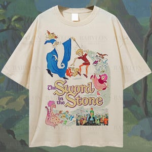 Oversized The Sword In The Stone Shirt Arthur And Merlin Shirt, Magic Kingdom Shirt, Disney Family Matching Shirt, Disney Group Matching Tee