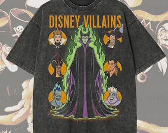 Camiseta extragrande de villanos de Disney: sudadera de Maléfica, camiseta retro de la Reina Malvada Jafar, Hades y Úrsula, camiseta de villanos de Disneyworld, regalos de Disney