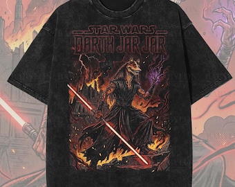 Camiseta extragrande de Darth Jar Jar: camiseta parodia de Star Wars, sudadera de Jar Jar Binks, camiseta vintage de meme de Star Wars, regalo de la amenaza fantasma gungan