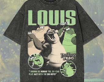 Oversized Disney Louis Shirt: Disney Princess and the Frog Shirt, Princess Tiana Louis Shirt, Princess and the Frog Gift, Disney World Shirt
