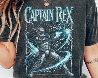 Vintage Captain Rex T-Shirt: Star Wars Clone Wars Hoodie, The Clone Wars Clone Trooper Sweatshirt, Star Wars 501st Clone Trooper Gifts
