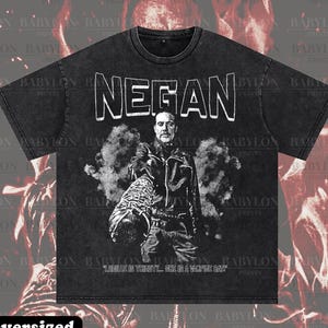 Oversized Walking Dead Negan T Shirt The Walking Dead Shirt TWD Daryl Dixon Shirt Rick Grimes tee Walking Dead Merch Negan Lucille TWD Shirt