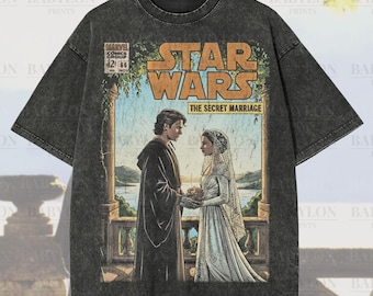 Oversized Anakin and Padme Wedding Shirt: Star Wars Attack of The Clones Shirt, Anakin Skywalker Padme Amidala Shirt, Star Wars Comic Shirt