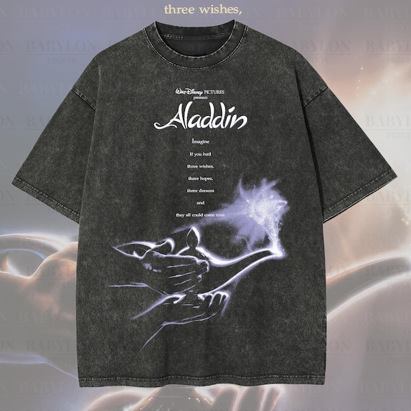 Oversized Disney Aladdin T Shirt: Princess Jasmine Genie Abu Rajah Aladdin Tee, Magic Kingdom Shirt, WDW Disneyland Family Trip Matching Tee