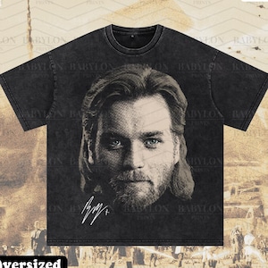 Camiseta extragrande de Obi-Wan Kenobi, camiseta de Star Wars: La venganza de los Sith, camiseta de Obi-Wan Kenobi, camiseta de Star Wars: Disneyworld, camiseta de El ataque de los clones