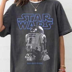 Vintage Star Wars R2D2 Shirt: Retro Star Wars Droids T-Shirt, Disney World T-Shirt, R2-D2 Hoodie, Mai der 4 ComfortColor-Pepper