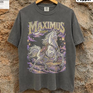 Vintage Maximus Trassel-skjorta: Disney Rapunzel-tröja, Trassel-häst-tröja, Disneyland-luvtröja, Disney Princess-tröja, Disney Parks-tröja
