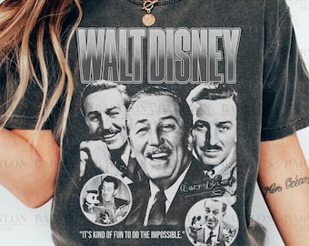 Walt Disney Portrait T-Shirt: Magic Kingdom Tee, Disney Legend Quote Shirt, Disneyland Vacation Tee, Retro Walt Disney Graphic Tee