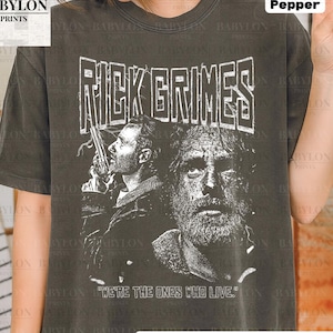 The Walking Dead Rick Grimes T-shirt La chemise TWD Walking Dead, tee-shirt Rick Grimes, chemise Daryl Dixon Walking Dead Merch Carl Grimes T-shirt