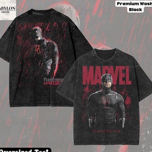 Överdimensionerad Daredevil Marvel T-shirt: Matt Murdock-tröja, Daredevil Born Again-tröja, Marvel Comics-luvtröja, Daredevil Born Again-tröja