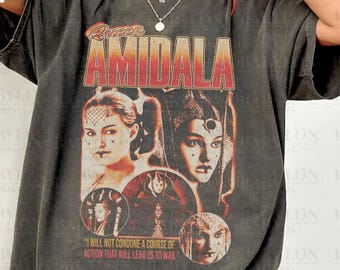 Vintage Queen Amidala Star Wars T Shirt | Disney Star Wars 90's Graphic Tee Padme Amidala Queen Amidala Naboo Shirt Anakin and Padme Shirt