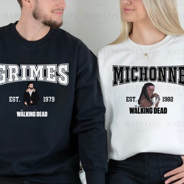 The Walking Dead Rick Grimes Michonne Couple Shirt, Sweatshirt, Hoodie | Rick Grimes, Negan, Michonne, Daryl Dixon, Walking Dead Shirt, TWD