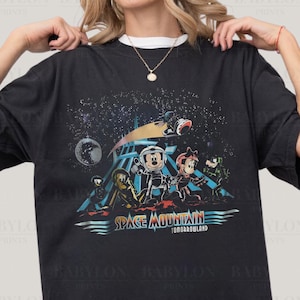 Space Mountain Shirt, Magic Kingdom Shirt, Mouse And Friends Space Shirt, Disney Shirt, Vintage Disney Shirt, Vintage Space Mountain Shirt