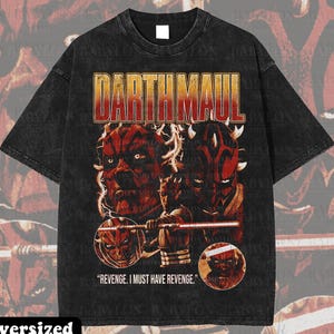 Oversized Darth Maul Shirt Star Wars Retro Bootleg Graphic Tee Clone Wars Darth Maul, Animated Star Wars Disney Shirt Maul Shadow Lord Tee