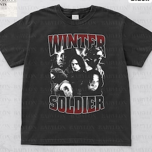 Vintage Wintersoldat T-Shirt Retro Bucky Barnes Retro Shirt Retro 90er Jahre Grafik-t-Shirt Bucky Barnes Bootleg Tee, das Wintersoldat Geschenk