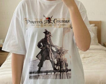 Vintage Jack Sparrow Shirt: Pirates of the Caribbean T Shirt, Jack Sparrow Shirt, DisneyWorld Jack Sparrow Yo Ho Pirates Life For Me Shirt