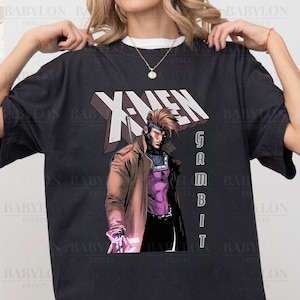 Marvel X-Men Gambit T Shirt XMen 97 Mutant Shirt Gambit Sweatshirt Gambit Cosplay XMen Shirt T-shirt vacances Disney Tee-shirt assorti pour couples X-Men