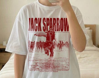Koszulka vintage Jack Sparrow: Koszulka unisex Piraci z Karaibów, Koszulka Jack Sparrow, Koszulka Disney World Pirates Ride, Koszulka Disneyland