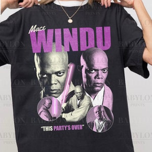 Vintage Mace Windu Star Wars T Shirt, Mace Windu Sweatshirt, Star Wars Prequels, Samuel L Jackson Shirt Revenge of the Sith Shirt Jedi Shirt