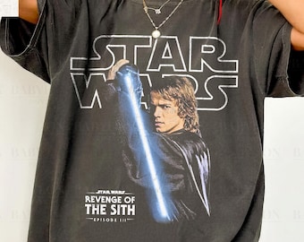 Maglietta vintage Anakin La vendetta dei Sith: Maglietta Anakin Skywalker Maglietta Darth Vader Maglietta Galaxys Edge Maglietta Star Wars La vendetta dei Sith