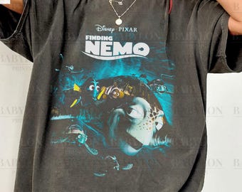 Retro Disney Pixar Finding Nemo Shirt, Disney World Magic Kingdom Tee Disneyland Family Trip Shirt Nemo Movie Disney Squirt Crush Nemo Shirt