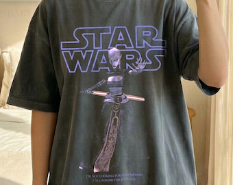 Vintage Asajj Ventress Star Wars T Shirt: Star Wars Clone Wars Shirt, Clone Wars Ventress Shirt, Star Wars Villains Shirt Nightsisters Shirt