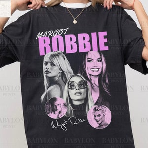 Margot Robbie Vintage T Shirt - Margot Robbie T shirt, Margot Robbie Merch, Margot Robbie Sweatshirt, Margot Robbie Actor Homage Graphic Tee