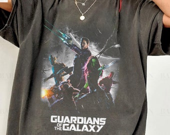 Vintage Guardians of the Galaxy Shirt, Retro Guardians Galaxy Character Shirt, Starlord Shirt, Gamora, Mantis, Rocket Groot, Cosmic Rewind