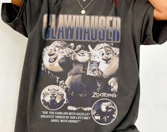Camiseta de Disney Clawhauser de Zootopia: Camiseta retro de Disney con colores cómodos, camiseta de Zootopia Clawhauser, regalo de Zootopia Disney, camiseta divertida de Disneyworld