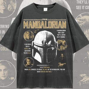 Oversized Vintage Mandalorian Shirt Din Djarin Star Wars Shirt This Is The Way Shirt Pedro Pascal Disneyland Tee Disneyworld Mandalorian tee