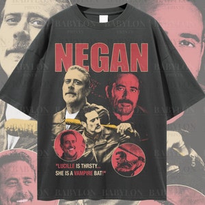 Oversized Negan T Shirt | The Walking Dead Shirt, TWD Shirt, Daryl Dixon Shirt, Rick Grimes Walking Dead Merch Negan Sweatshirt TWD Shirt