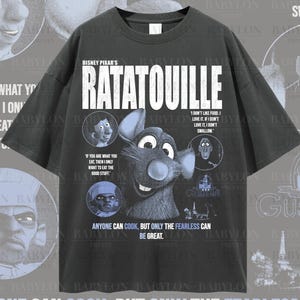 Chemise ratatouille vintage surdimensionnée, chemise Chef Gusteau que tout le monde peut cuisiner T-shirt Disney Remy Mouse Chef shirt Disneyworld T-shirt Epcot Remy