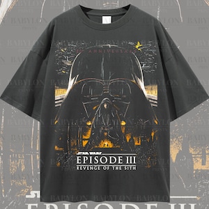 Oversized Vintage Revenge of the Sith 20th Shirt Anakin Skywalker Shirt Darth Vader Tee Jedi TShirt Star Wars Chosen One Revenge of the Sith