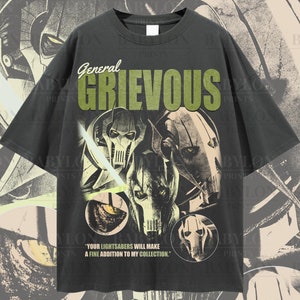 Oversized General Grievous T Shirt Star Wars Shirt Grievous Revenge of the Sith Tshirt Disneyland Tee Disneyworld Gift Clone Wars Grievous