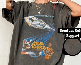 Vintage Star Tours Shirt Star Wars Ride Shirt Disneyland Shirts Y2k Disney Shirt Star Wars Shirt Retro Star Tours Disneyland Matching Shirts
