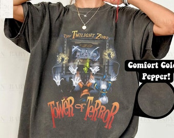 Retro Mickey And Friends Tower Of Terror Shirt, Mickey And Friends Shirt, Disneyworld Disney Tee, Hollywood Studios Shirt Twilight Zone Tee