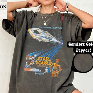 Vintage Star Tours Shirt Star Wars Ride Shirt Disneyland Shirts Y2k Disney Shirt Star Wars Shirt Retro Star Tours Disneyland Matching Shirts