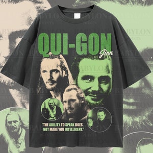 T-shirt oversize di Star Wars Qui-Gon Jinn, felpa di Qui-Gon Jinn, prequel di Star Wars, regalo di Qui-Gon Jinn, maglietta di Liam Neeson, Phantom Menace