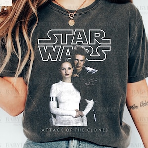 Vintage Anakin und Padme Star Wars Shirt Attack of the Clones Shirt Anakin Skywalker Shirt Padme Amidala Shirt Star Wars Logo Anakin Shirt