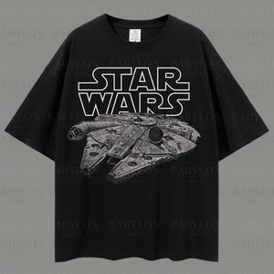 Oversized Star Wars T Shirt, Millennium Falcon Star Wars Shirt, Retro Vintage Star Wars Disney Tee Disneyland Disney World Star Wars Shirt