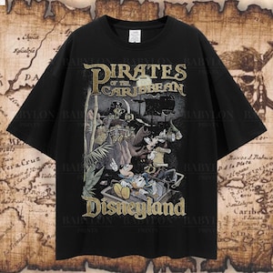 Oversized Pirates of the Caribbean Disneyland Shirts, Mickey Pirates Shirt, Mickey Caribbean Tee, Disneyland Shirt, Disneyland Trip Shirt