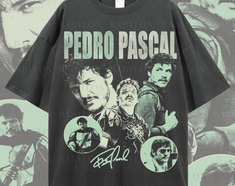 Camiseta de gran tamaño de Pedro Pascal, camiseta vintage de fan de Pedro Pascal, camiseta de PEDRO PASCAL, regalo para fans de Pedro Pascal, camisetas retro de Pedro, camiseta de homenaje al actor