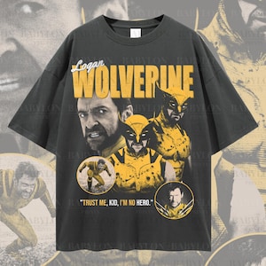 Oversized Wolverine Shirt 90s bootleg graphic tee Logan Wolverine Deadpool 3 TShirt Wolverine Deadpool Movie merch Xmen Shirt Wolverine Gift