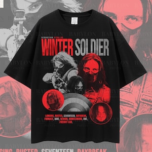 Vintage Wintersoldat T-Shirt, OVERSIZED Bucky Barnes Retro Shirt Retro 90er Jahre Tshirt, Bucky Barnes Bootleg Tee, der Wintersoldat Geschenk