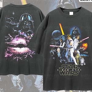 Oversized Vintage Star Wars T Shirt, Star Wars Original Trilogy Shirt, A New Hope Shirt Disneyland Shirt Luke Skywalker Darth Vader Leia tee