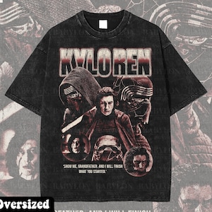 Oversized Kylo Ren Shirt Star Wars Retro Force Awakens Movie Shirt Star wars Villains Disney Sweatshirt Star Wars Gift Dark Side Sith Shirt