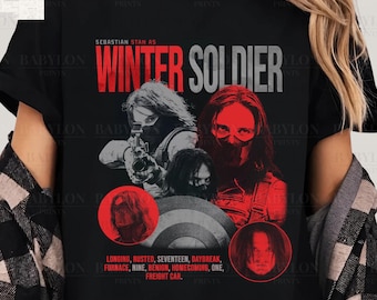Vintage Winter Soldier T Shirt: Bucky Barnes Vintage Shirt, Bucky Barnes Retro 90s Tshirt, Bucky Barnes Bootleg Tee, The Winter Soldier 1917